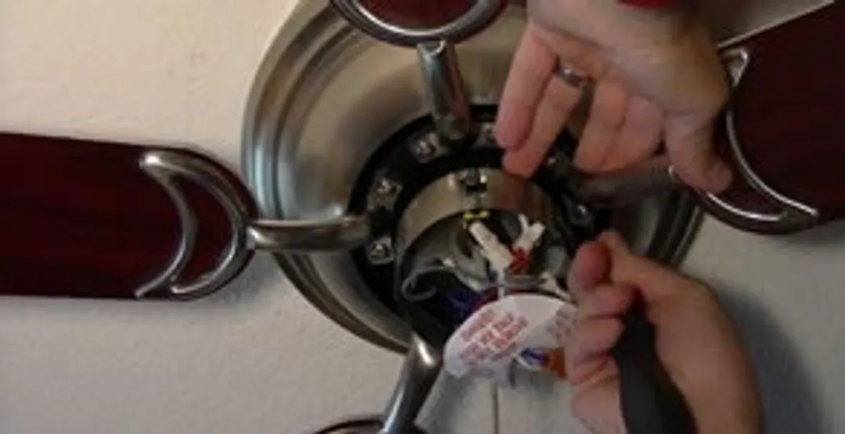 Ceiling fan installation with electrical wiring and mounting by professional electrician in Minneapolis, MN