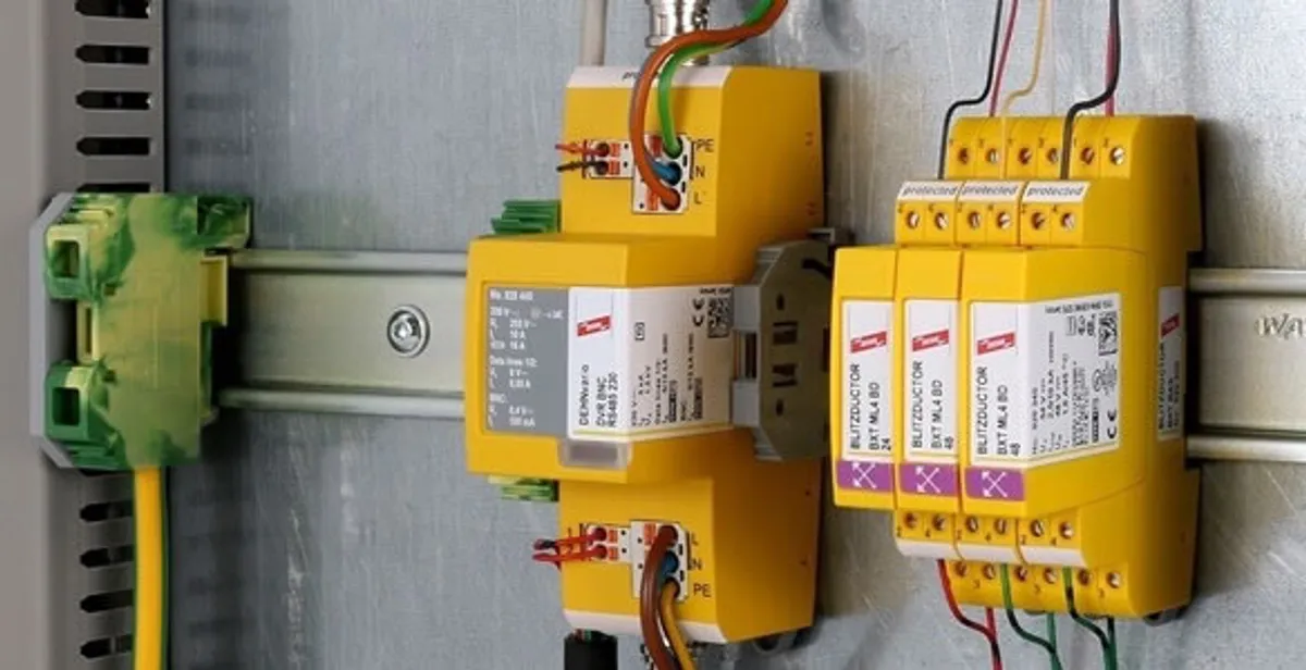 lightning surge protection system with surge suppressors installed by electrical service professionals in Minneapolis, MN